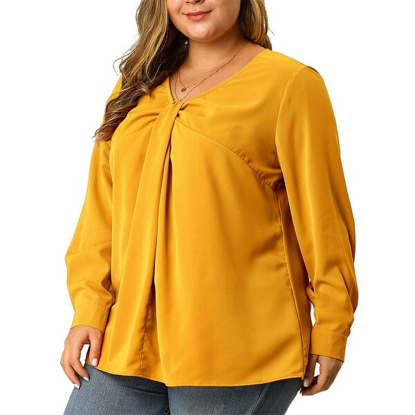women's plus size yellow tops