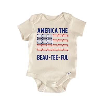 America The Beau July 4th Patriotic - Baby Boy Girl Clothes Bodysuit