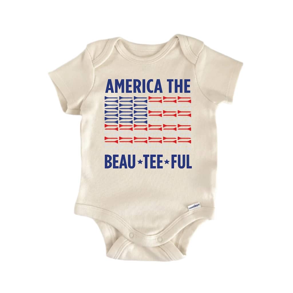 America The Beau July 4th Patriotic - Baby Boy Girl Clothes Bodysuit