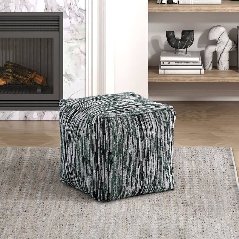 Modern Pouf Fabric Upholstered Ottoman, Non-Slip Floor Pouf, Bean Bag Chair, 1pc Sitting Pouf