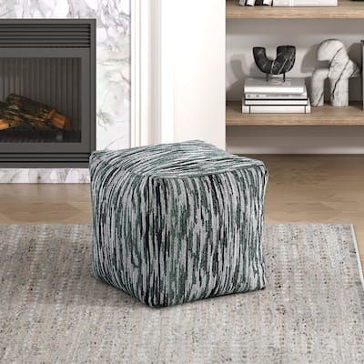 Modern Pouf Fabric Upholstered Ottoman, Non-Slip Floor Pouf, Bean Bag Chair, 1pc Sitting Pouf