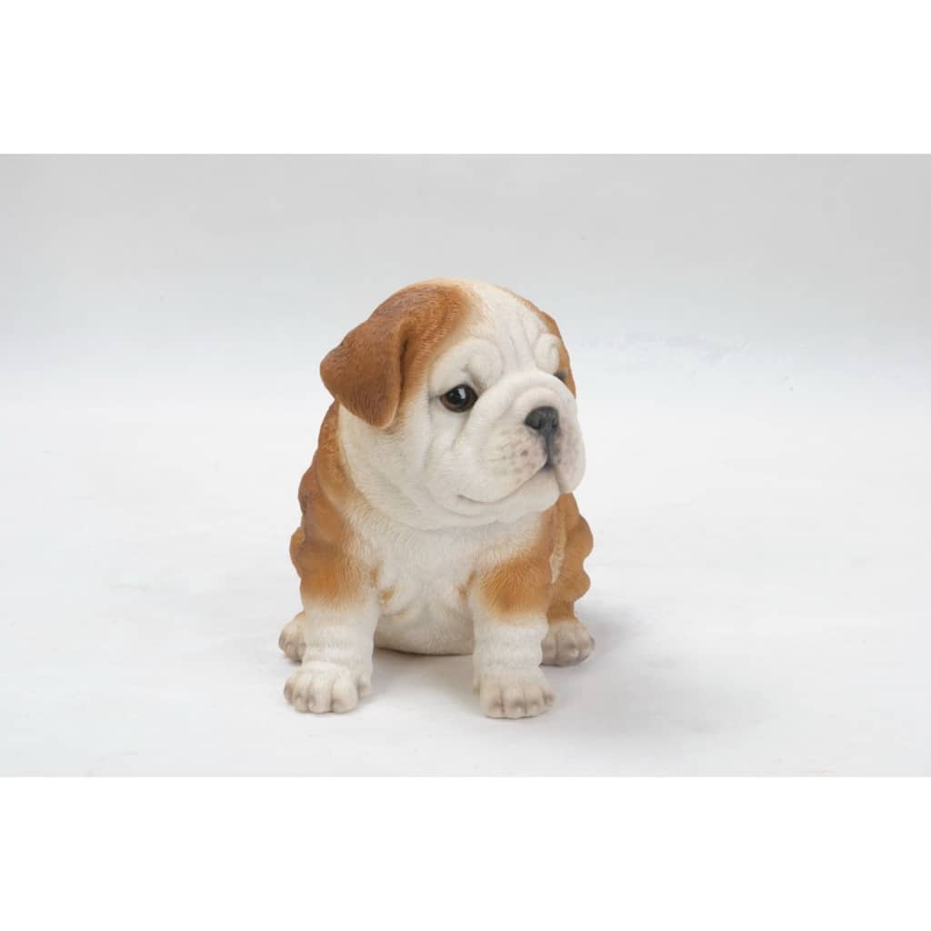 6.5" Sitting Bulldog Puppy Outdoor Garden Statue