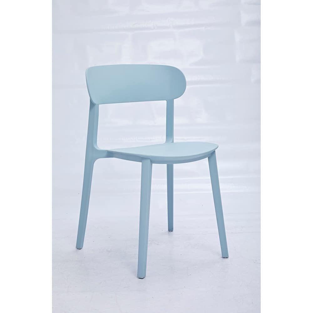 Midcentury Fiberglass Intensified Plastic Side Chair, Stackable, Set of 4