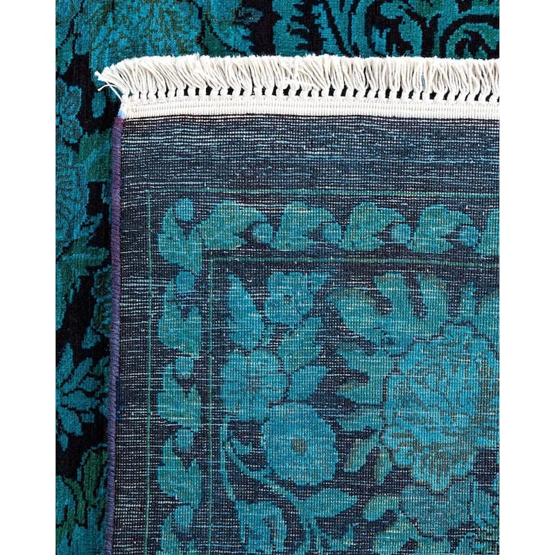 Fine Vibrance One-of-a-Kind Handmade Area Rug - Blue, 10' 4" x 13' 5" - 10' 4" x 13' 5"