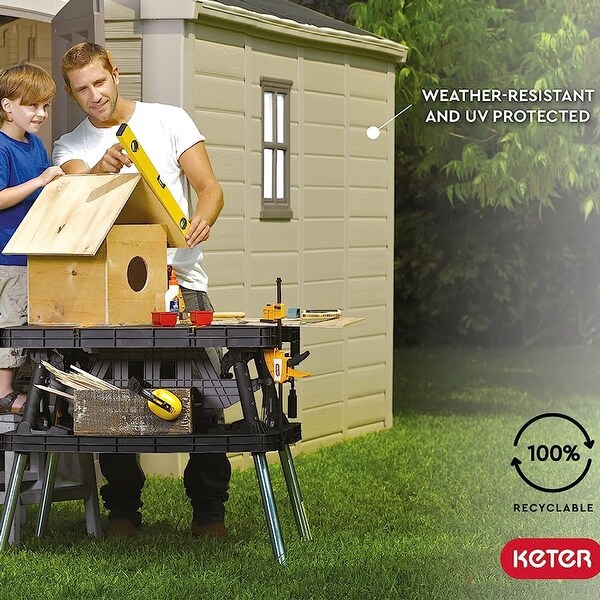Keter 211203 Factor 8 x 11 All Weather Resistant Outdoor Storage