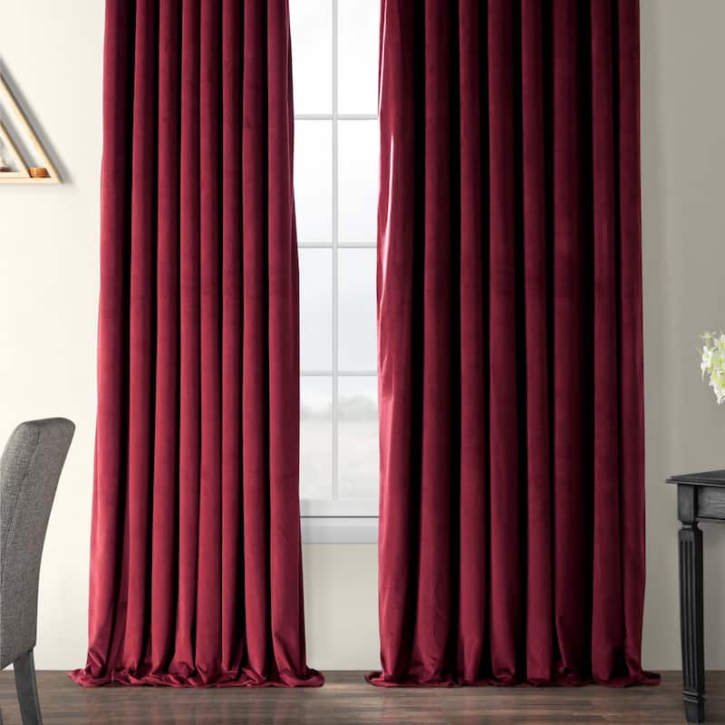 Exclusive Fabrics Signature Velvet Extra-wide Grommet Blackout Curtains (1 Panel) - Luxury Home Décor