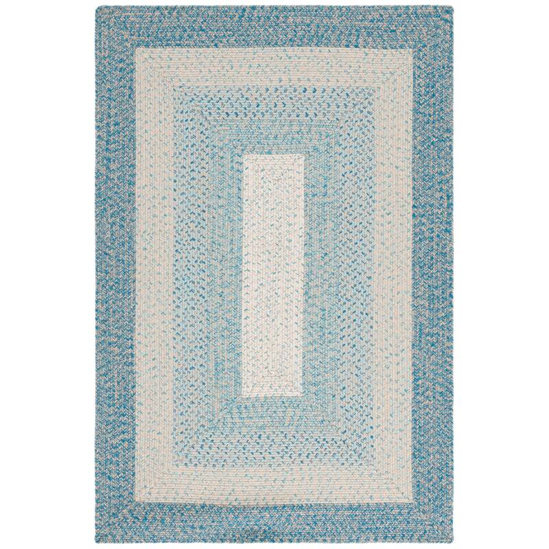SAFAVIEH Handmade Braided Ecenur Indoor/Outdoor Machine Washable Rug - 3' x 5' - Blue/Aqua