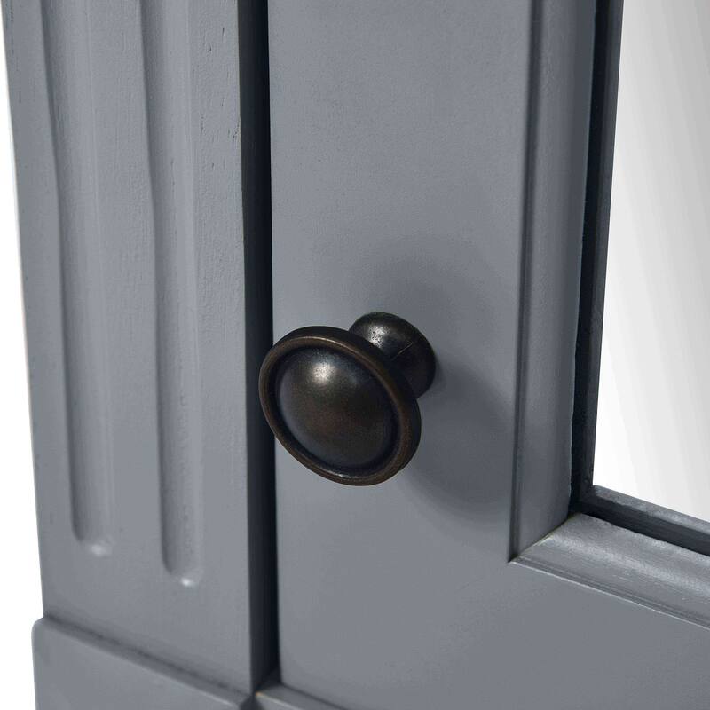 Wall Mounted Bathroom Storage Cabinet with Mirror, Adjustable Shelves, Soft Close Hinges, Over Toilet Space Saver