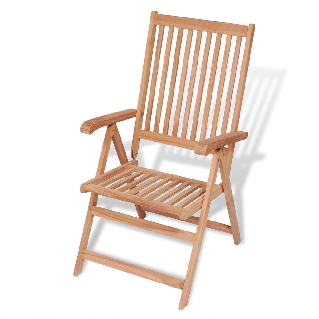 Shop Vidaxl Reclining Garden Chair Solid Teak Wood Overstock 31457882