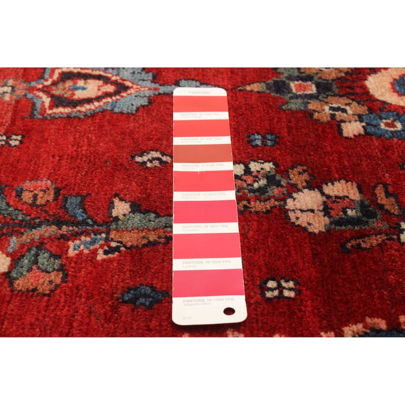 ECARPETGALLERY Hand-knotted Andelz Red Wool Rug - 3'5 x 9'5