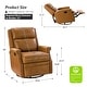 preview thumbnail 47 of 88, Echidna 29.6" Transitional Genuine Leather Swivel Rocker Nursery Chair with Nailhead Trim by HULALA HOME