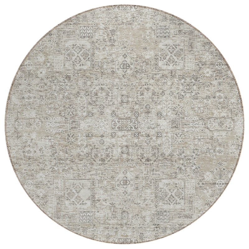 HomeRoots Floral Transitional Rectangle Outdoor Rug
