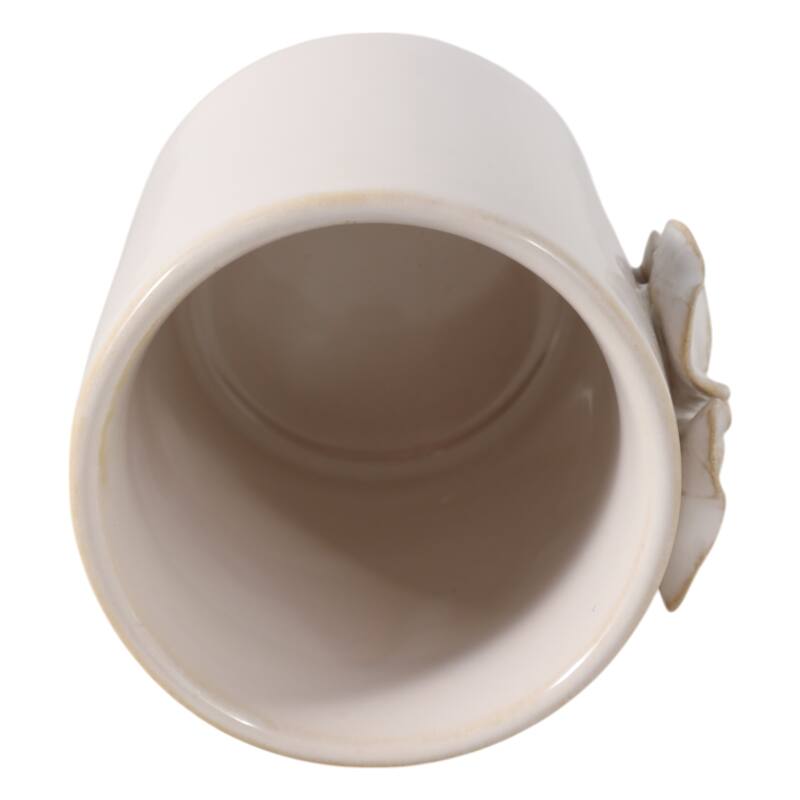 Ceramic Cute Pencil Cup Decorative Flower Office Desk Accessory