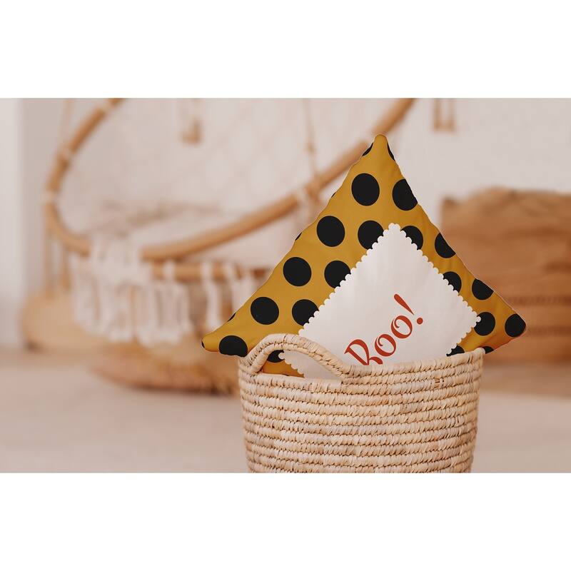 Halloween Boo Dots Accent Pillow