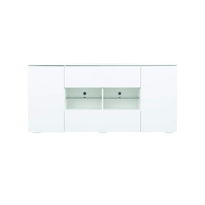 TV cabinet with double doors and drawers