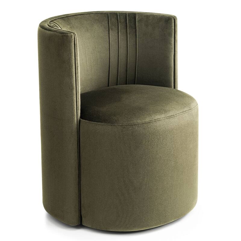 Velvet Swivel Rolling Accent Chairs with Casters