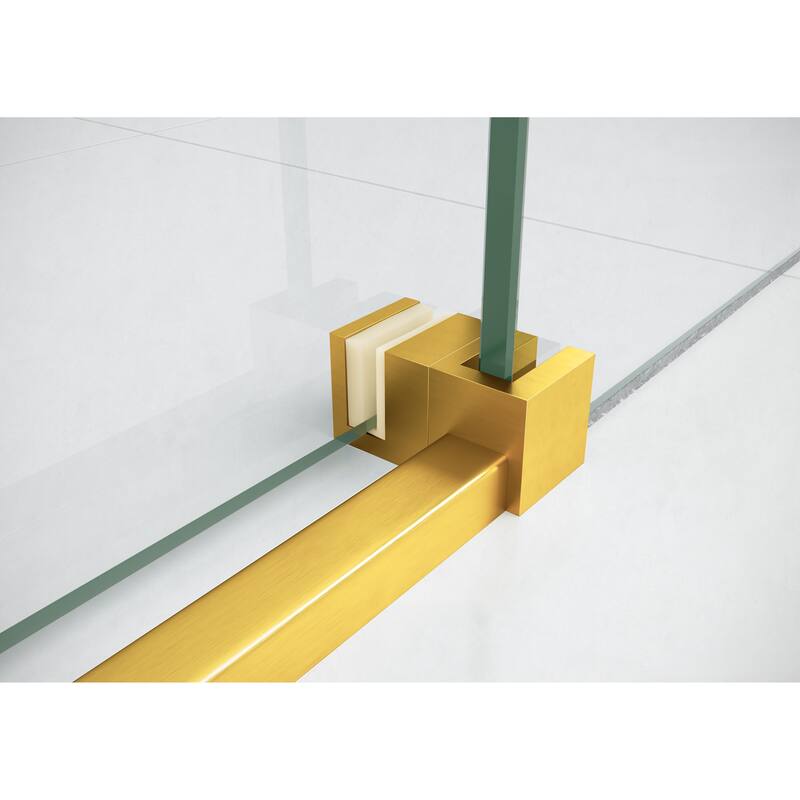 Glass Warehouse 68 in. x 78 in. Sliding Frameless Shower Door with Square Hardware