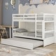 preview thumbnail 5 of 18, Costway Twin Over Twin Bunk Bed with Twin Trundle Solid Wood Frame - See Details