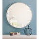 preview thumbnail 10 of 186, Carson Carrington Labbemala Metal Frame Round Mirror 24" Diameter - Silver