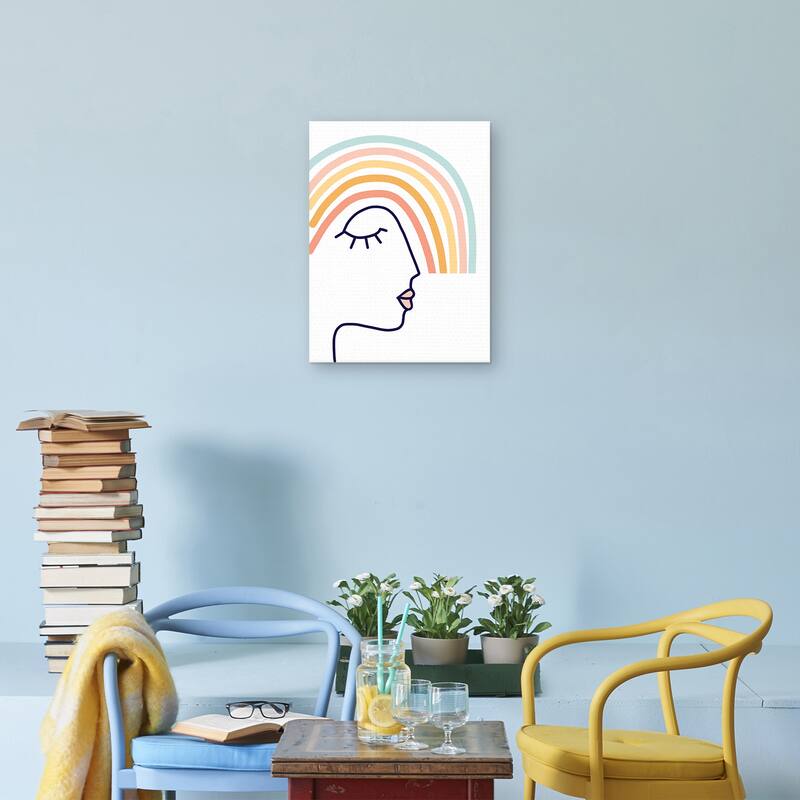 Rainbow Head Canvas Art Print