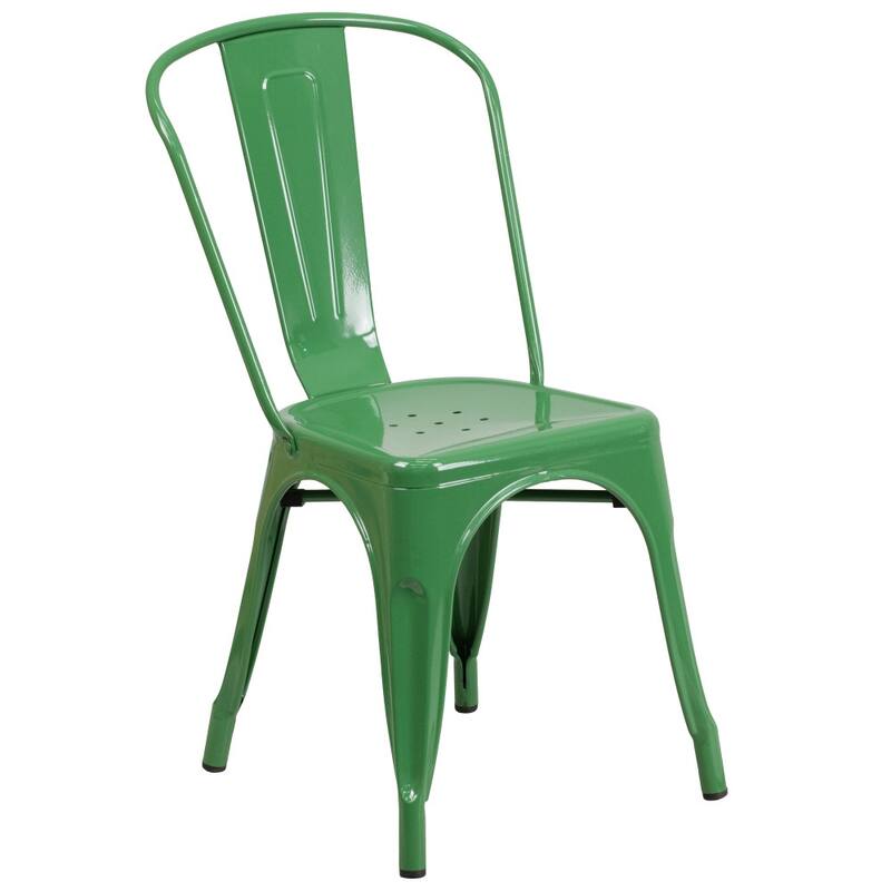 Metal Indoor-Outdoor Stackable Chair