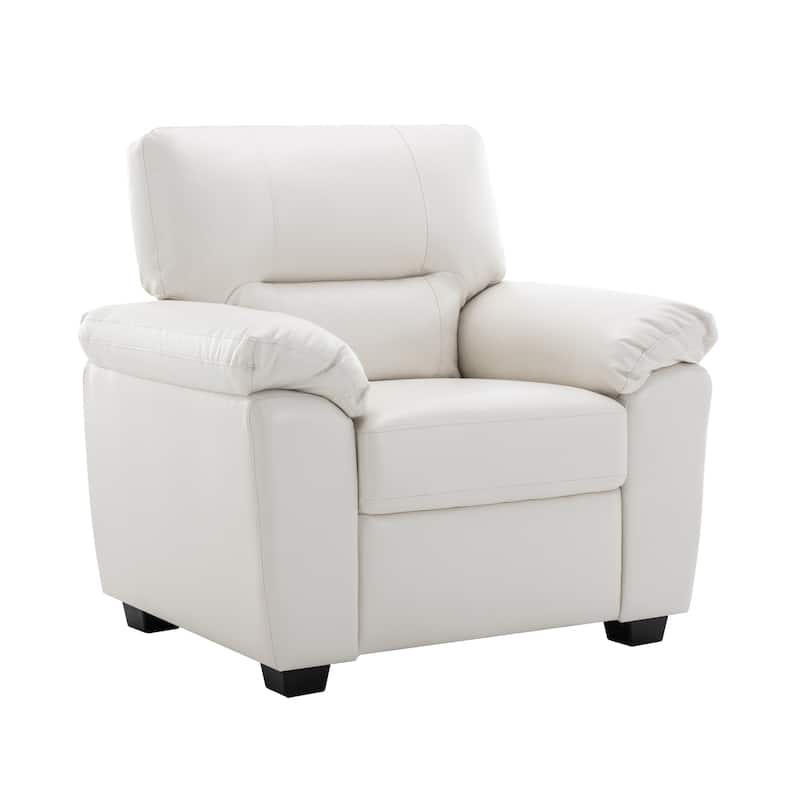 Morden Fort Faux Leather Upholstered Accent Chairs for Living Room