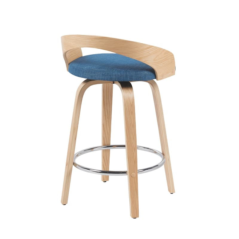 Carson Carrington Solavagen Mid-Century Modern Swivel Counter or Bar Stool