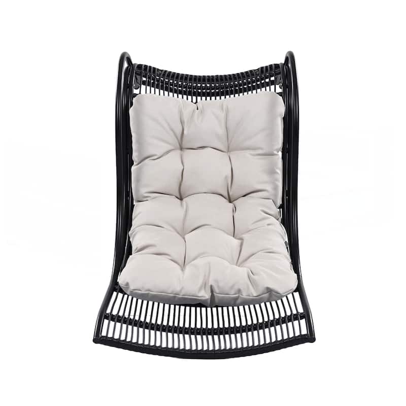 3 Pieces Wicker Outdoor Patio Furniture Set with Lounge Chair