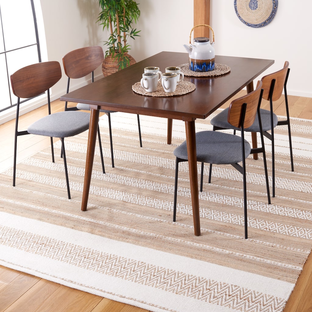 SAFAVIEH Handmade Kilim Mariliza Farmhouse Stripe Jute Rug