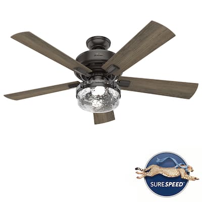 Hunter 52" Canyon Ridge Noble Bronze Ceiling Fan with LED Light Kit and Handheld Remote