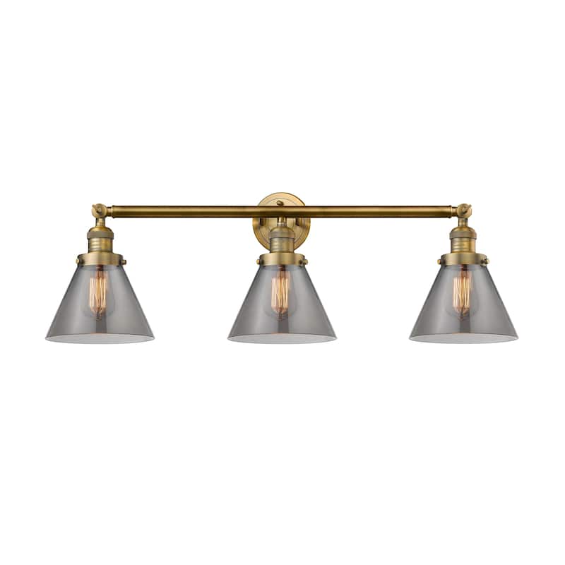 Innovations Lighting Large Cone 3 Light 32" Wide Bathroom Vanity Light