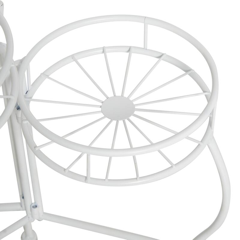 3 Round Shelves Metal Modern Plantstand 22 x 18 x 19 - 18 x 19 x 22