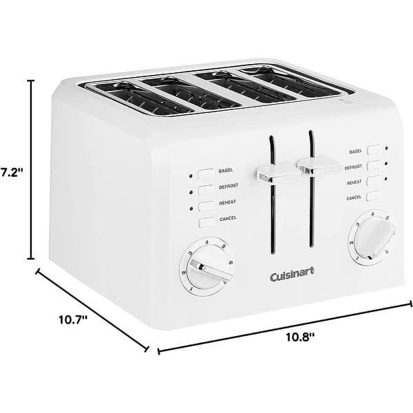 Cuisinart CPT142P1 4Slice Compact Plastic Toaster, White Bed Bath