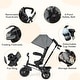 preview thumbnail 11 of 26, Gymax 4-in-1 Baby Tricycle Toddler Trike w/ Reversible Seat Canopy &