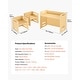 preview thumbnail 7 of 8, Natural Wood Plywood Montessori Table Set with 2 Chairs & Adjustable Height - 26.2 x 14.2 x 20.5 in