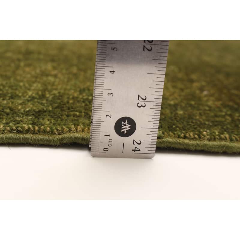 ECARPETGALLERY Hand-knotted Vibrance Green Wool Rug - 4'0 x 6'2