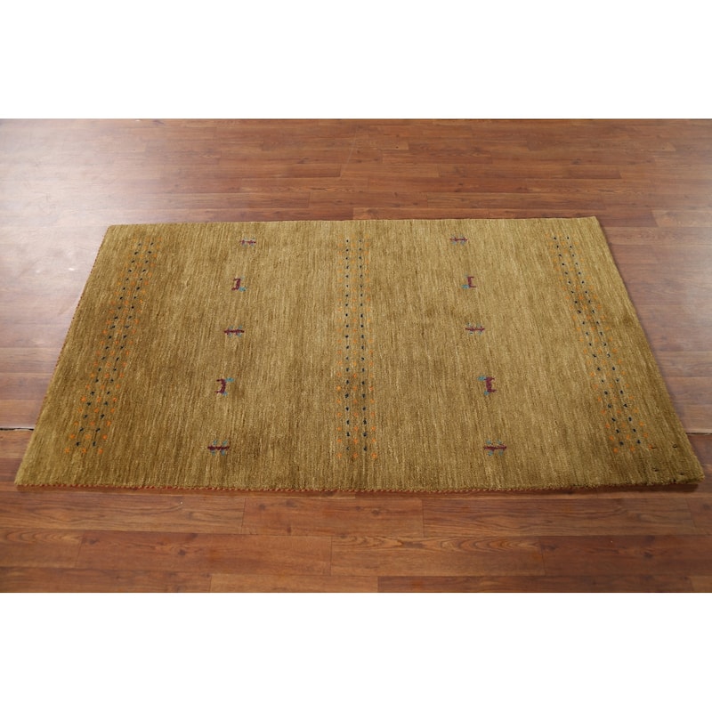 Little Animals Gabbeh Indian Accent Rug Hand-Knotted Wool Carpet - 2'11"x 5'3"