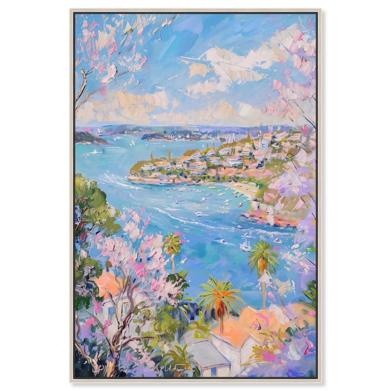 Hillside Harbor View I Canvas by Art Remedy - Silver - 20" x 30"