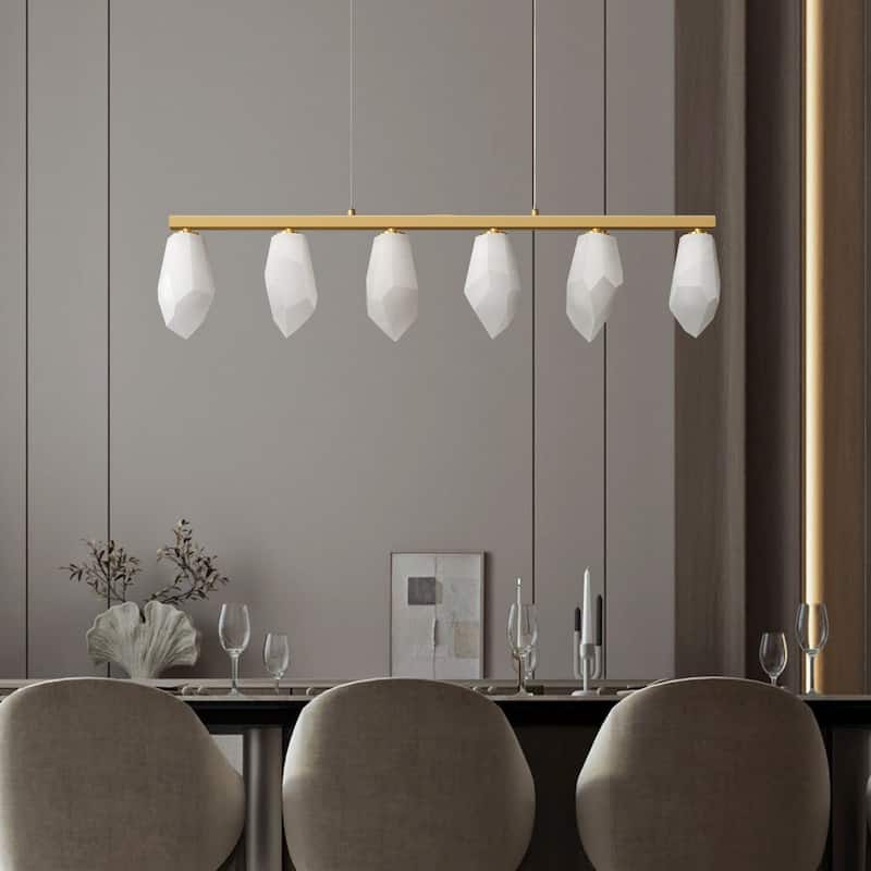 KAYLA Alabaster Chandelier/Sconce Kitchen Island Brass Hanging Lamp Mid Century Nordic Modern Chandelier