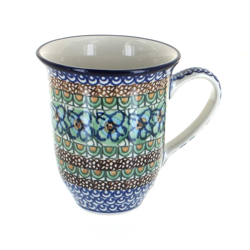 Blue Rose Polish Pottery 826 Ceramika Artystyczna Large Coffee Mug
