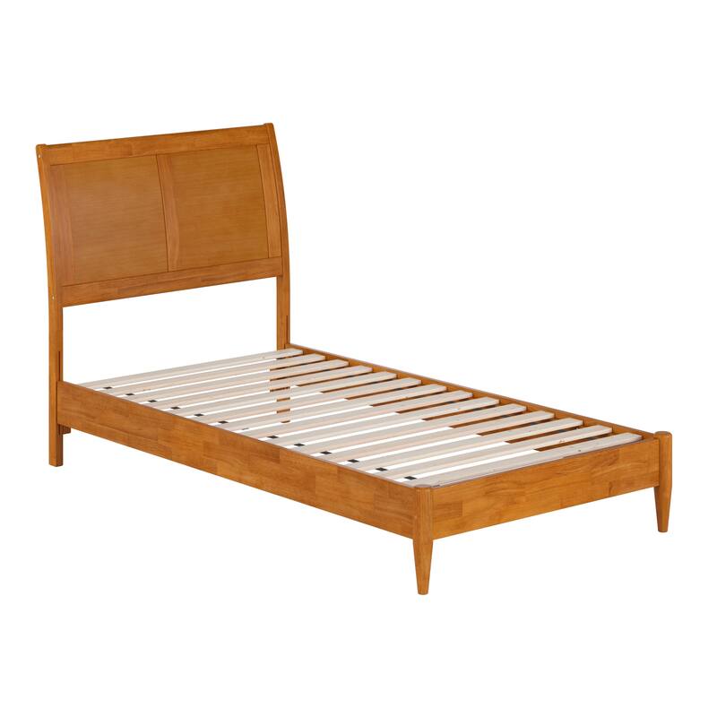 Valencia Solid Wood Low Profile Sleigh Platform Bed