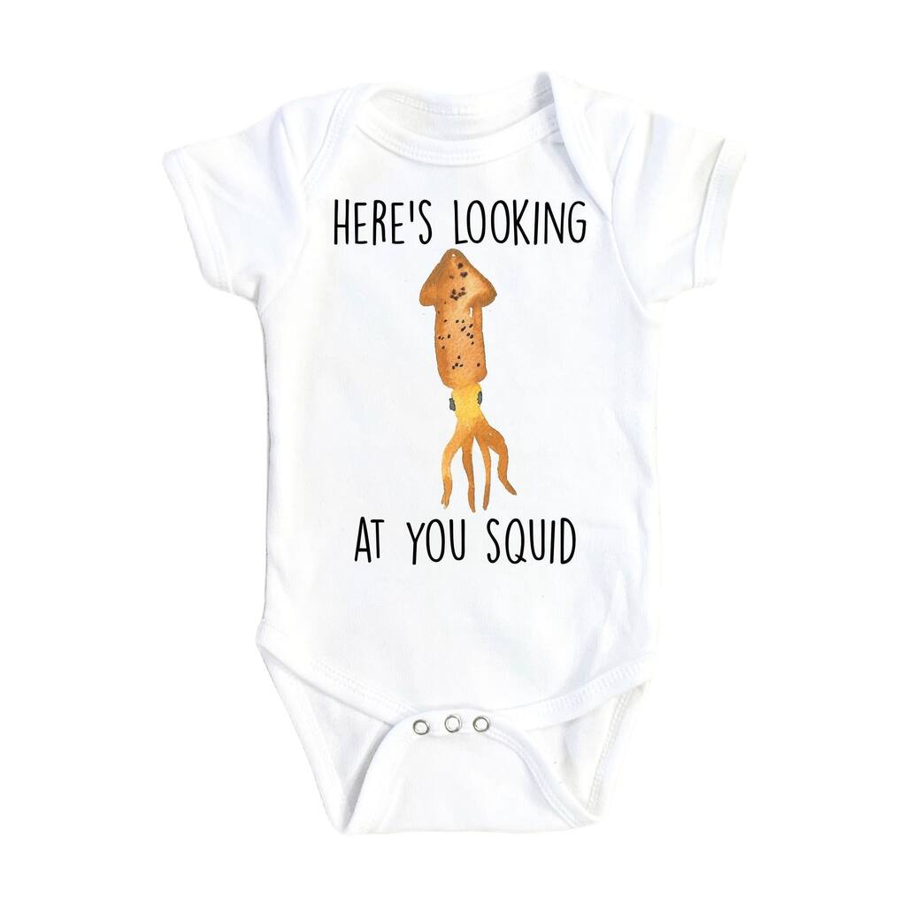 Squid Nautical - Baby Boy Girl Clothes Infant Bodysuit Funny Cute Newborn 1A