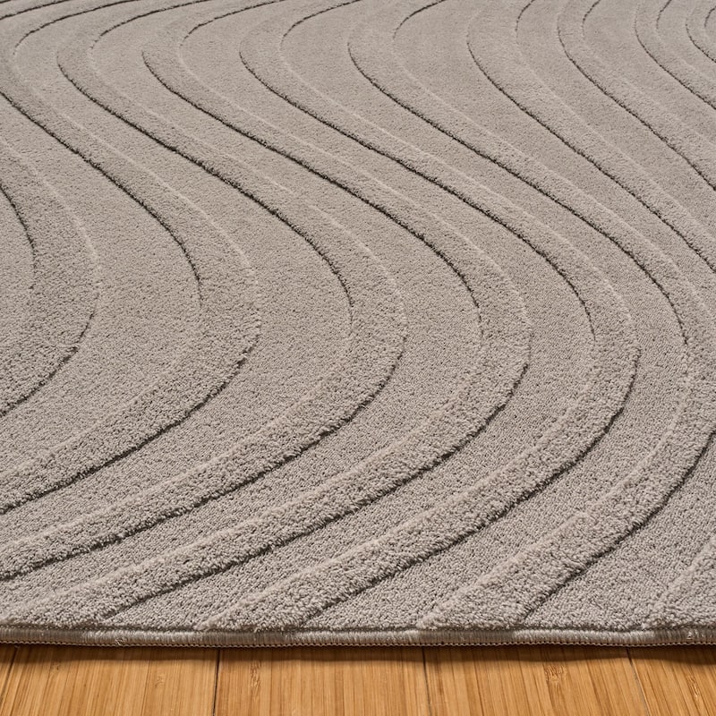 Gertmenian Vida Lomira Soft Polyester High-Low Carved Non-Slip Shag Indoor Area Rug