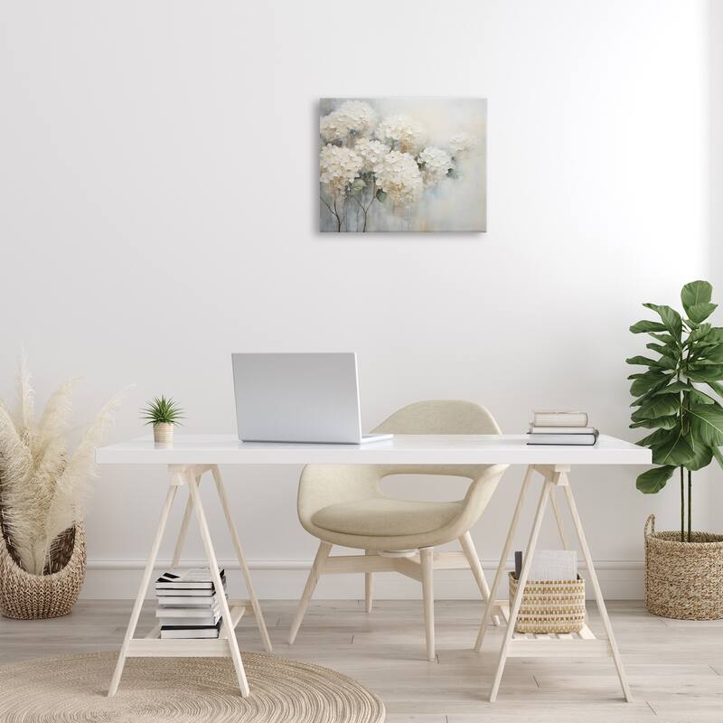 Stupell Subtle Fading White Hydrangeas Canvas Wall Art Design By Arlington Prints
