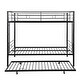 preview thumbnail 7 of 7, Full Over Full with trundle Metal Bunk Bed , No Box Spring Needed, Easy Assemble