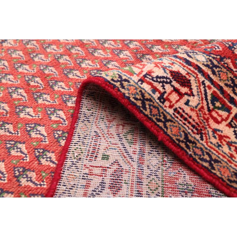 ECARPETGALLERY Hand-knotted Andelz Red Wool Rug - 4'4 x 10'8