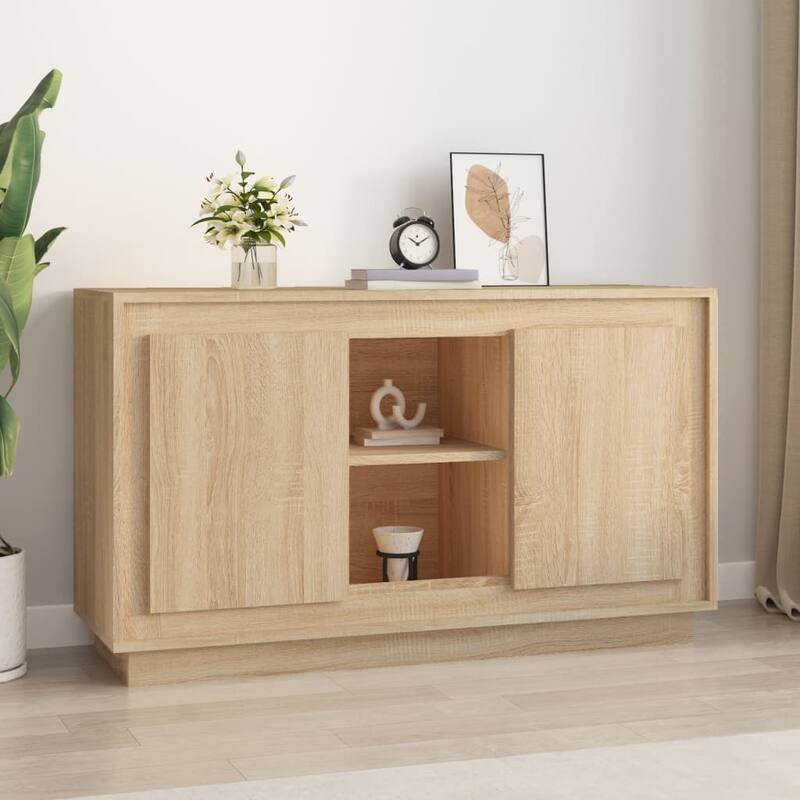 vidaXL Sideboard Engineered Wood 40.2 x 13.8 x 23.6 in Sideboard - Sonoma oak