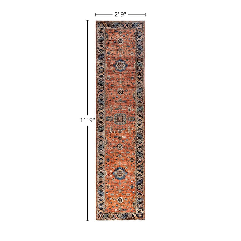 Serapi One-of-a-Kind Hand-Knotted Runner Rug - Orange, 2' 9" x 11' 9" - 2' 9" x 11' 9"