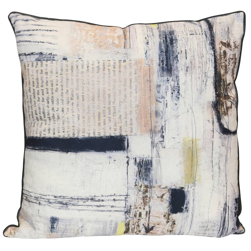 StyleCraft Fragmented Field Abstract Pillow - Multicolor - 24" x 24"