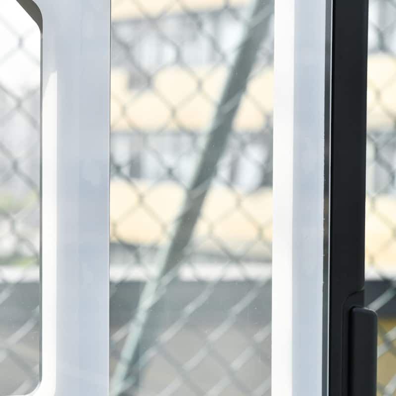 Adjustable 15" Basketball Hoop Stand with Wheels and Nylon Net and Ball Holder for Practice - 32.75"W x 21.75"H